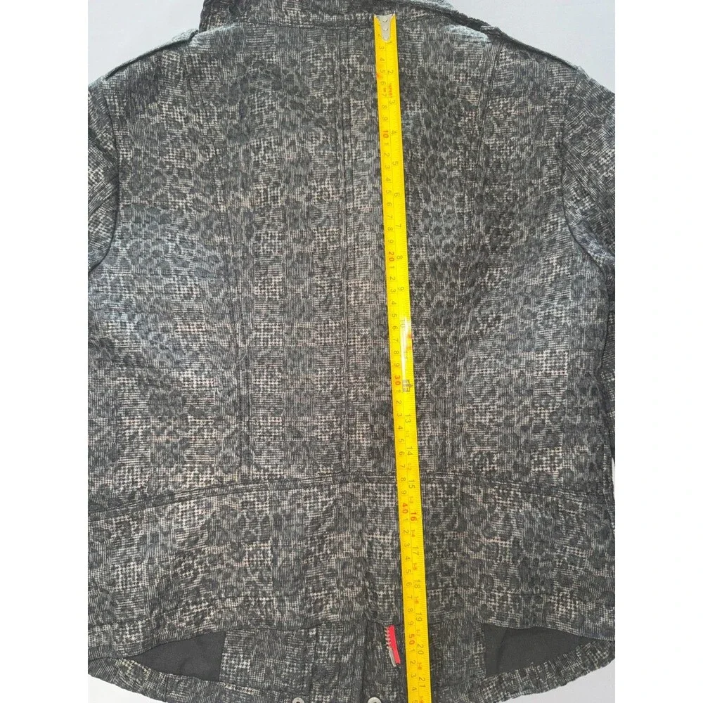 Free People We The Free Tweed Moto Jacket with Red Zipper Accents Size 6